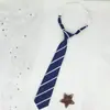 Corbata de moño para hombre Corbata de moño para mujer Floral Versátil JK Uniforme japonés Sin banda elástica Material escolar Jardín de infantes Rayado Estilo Campus