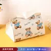 Caixa de Lenço Ursinho Fofo Caixa de Papel para Casa Sala de Estar Caixa de Papel Criativa Mesa de Jantar Caixa de Papel Multiuso Caixa de Papel para Guardanapo de Couro