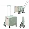 Carrito de Compras Plegable, Carrito de Compras, Carrito Multifuncional, Carrito de Supermercado, Escalera Portátil, Carrito de Compras Doméstico