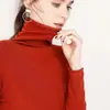 Camiseta de cuello alto para debajo de la ropa Suéter para mujer 2023 nuevo primavera y otoño jersey corto cuello alto prenda interior ajuste ceñido manga larga hilo de punto