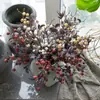 Rama de frijol vintage Bayas Flores artificiales transfronterizas Fabricante Flores falsas Plantas verdes Venta al por mayor Decoración de bodas Manualidades Estilo Ins