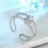 Anillo de Corona Abierta Ajustable Transfronterizo AliExpress ebay Japonés y Coreano Novia Boda Oro Rosa Anillo de Boda