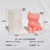Molde de Vela Aromática de Gato 3D DIY Estéreo Animal Pegamento Adorno Gatito Difusor Piedra Molde de Silicona