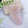 Herramienta de Raspado de Piedras Preciosas Más Vendida Transfronteriza de Amazon, Cuerno Natural de Cristal Rosa con Forma de Corazón para Relajar Músculos, Activar la Circulación y Masaje de Belleza