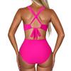 [Traje de banho feminino multicolorido europeu e americano] maiô de uma peça estilo cruzado Amazon comércio exterior transfronteiriço maiô feminino