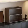 Suporte de Copo de Madeira Maciça Armazenamento de Copos Rack de Armazenamento de Mesa Aparador Mesa de Jantar Armário de Armazenamento de Bancada Estilo Vintage Copo de Água para Café