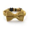 Nuevo collar para mascotas transfronterizo, de color liso, con lazo, para gatos, de forro polar y con cascabel