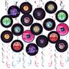 Amazon Rock Music Disco de Vinil Tema Musical Espiral Decoração Pendurada Festa Disco Decoração de Aniversário