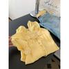 Camisa con Lazo Amarillo Dopamina para Mujer Top Diseño de Gente Pequeña Nicho Único Súper Hermoso Hermosa Camisa Pequeña