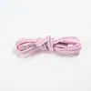 Cordón de zapato de doble capa para hombre y mujer, colorido, seda plateada, deportivo, infantil, elástico, punta redonda, cordón plano, banda elástica para suéter