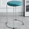 Taburete redondo casero taburete de varilla de acero y hierro apilable adulto plástico madera maciza engrosado juego comercial taburete moda taburete alto para mesa de comedor