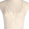 Europeu e Americano bodychain sexy biquíni peito cadeia biquíni tridimensional cadeia do corpo cadeia traseira acessórios sem encosto