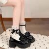 Calcetines de Rizo con Encaje de Lazo de Primavera y Verano, Calcetines hasta la Pantorrilla para Ropa Sweet Lolita, Calcetines para Piernas de Estilo Lindo para Mujer, Versátil