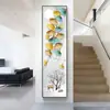 Pintura decorativa de tira delgada para el recibidor, pegatina simple para pasillo y pasillo, versión vertical para columnas estrechas, arte de pared autoadhesivo, una opción de regalo perfecta