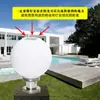 Luminária de pilar para portão de pátio externo movida a energia solar, luz decorativa redonda de acrílico para vila, à prova d'água e automática
