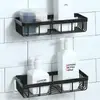Novo Rack de Armazenamento de Banheiro Espesso Montado na Parede Sem Perfuração Rack de Armazenamento Multifuncional para Banheiro Rack de Armazenamento de Plástico para Cozinha
