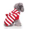 Ropa Popular para Perros Transfronteriza Cuello Alto Rayado Muñeco de Nieve Alce Malla Navidad Disfraz para Mascota Suéter para Cachorro