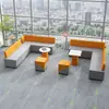 Canto Sofá Criativo Recepção de Escritório Área de Lounge Cabine Sofá de Negociação Mesa de Centro Simples Moderna