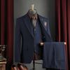 Terno Listrado de Alta Qualidade Terno Masculino Negócios Padrinhos Vestido de Casamento Grupo Roupa Profissional Antiamarrotamento Terno Masculino
