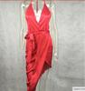 Comercio exterior AliExpress vestido de falda con tirantes irregulares de cuello cruzado con cuello en V profundo YY0002