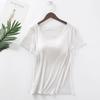 Camiseta de Verano para Mujer de Manga Corta con Copas Acolchadas de Modal, sin Sujetador, Todo en Uno, Chaleco Deportivo, Fabricante, Venta al por Mayor