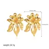 Europa y Estados Unidos transfronterizos pendientes exagerados retro de flor de oro de 18 quilates, corazón, estrella de mar, lazo, pendientes de sol, pendientes griegos