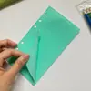 Carpeta A6 Bolsa de PP Cuaderno Verde Libro de Hojas Sueltas Presupuesto en Efectivo Páginas Interiores