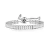 Pulsera de Tenis con Diamantes Negros de Zirconia Completos Hip-Hop Transfronteriza para Hombres y Mujeres, Pulseras Redondas y Rectangulares, Venta al por Mayor Caliente Transfronteriza