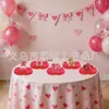 Banner de Cumpleaños de Oso San Valentín Transfronterizo, Banner de Cumpleaños de Chocolate en Forma de Corazón, Decoración para Topper de Pastel