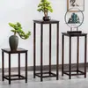 Suporte de Flores de Chão em Madeira Maciça Estilo Chinês Sala de Estar Acessível Luxo High-End Vaso de Flores Rack de Armazenamento Alto Rack de Armazenamento para Varanda Interna