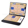 Tablero táctico plegable para fútbol, tablero de entrenamiento triple, tablero de enseñanza de cuero, bolígrafo magnético, tablero de comando táctico de fútbol