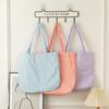 Bolsa de lona Bolsa de mão para meninas, bolsa de lona com laço estampado, bolsa de ombro de grande capacidade para estudantes