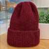 Gorro de lana con forro polar y gran circunferencia de la cabeza para mujer, gorro cálido a prueba de frío para otoño e invierno, gorro de punto de color sólido, gorro grueso con protección para los oídos para hombre