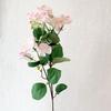 Flor de rosa simulação planta verde simulação Decoração de Casa Hotel decoração buquê de flores artificiais simulação atacado