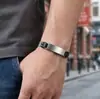 Fábrica de joyas al por mayor, moda europea y americana, maquinaria creativa, pulsera de acero inoxidable, cadena de reloj simple, pulsera para hombre