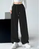 Pantalones de Chándal Holgados de Pierna Ancha de Cintura Alta, Nuevos Pantalones Deportivos Casuales de Primavera y Otoño, Pantalones de Cordón de Color Sólido a la Moda, Modernos y Versátiles