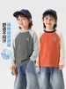 Conjunto de 2 peçasCamisetas de Manga Longa Europeias para Meninos Outono Roupa de Algodão Puro Novas Roupas Infantis Bebê Estilo Primavera e Outono Meninos Modernos