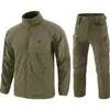 Traje Caliente de Forro Polar Camuflaje Cuadros de Maíz para Deportes al Aire Libre y Trabajo con Cuello Alto y Chaqueta de Forro Polar Patchwork