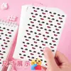 Nuevas pegatinas emoji transparentes de ojos grandes y labios rojos, pegatinas abstractas de moda para bromas para decorar cuadernos y fundas de teléfono