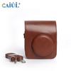 Para bolsa de câmera Fuji polio mini12 Marrom, bolsa de ombro única, capa protetora, estojo de câmera fotográfica PU, bolsa de armazenamento