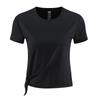 Verano Nuevo Ropa de Yoga Seda de Hielo para Mujer Secado Rápido Manga Corta Transpirable para Correr al Aire Libre Deportes Fitness Camiseta Tops