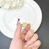Aretes de Oro Arena Vietnamita, Escamas de Dragón Brillantes Simples, Fragmentos de Mariposa, Anillo Vivo, Diseño de Lujo Ligero para Mujer, Joyería Transfronteriza