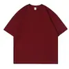 Camiseta Base Casual de Algodón Puro Transfronteriza de Manga Corta de Color Sólido con Cuello Redondo Nueva de Verano Top Versátil Vestido para Pareja de Oficina