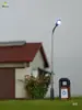 1:75-1:500 Materiales de Construcción para Arenero DIY Modelo de Farola Luminosa Tubería de Acero Luz de Carretera de una Sola Cabeza 3v