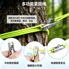 Juego de hebillas de cuerda de viento para exteriores para carpas de dosel, tensor autoblocante, reflectante, resistente al desgaste, cuerda a prueba de viento con bloqueo de rodillo metálico