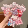 Lindo Kit de Gomas para el Cabello para Niños, Bandas para el Cabello de Bebé que No Dañan el Cabello, Cuerdas para el Cabello de Dibujos Animados para Niñas, Anillos para el Cabello del Tamaño de un Pulgar, Dulces Anillos de Toalla