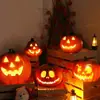 Decoración de Halloween Atmósfera Linterna de Calabaza Artículos para Exhibición en Ventanas Tiendas Decoraciones Luminosas Centro Comercial Merchandising Visual Accesorios para Fotos