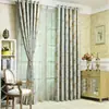 Tela de Cortina Opaca para Oscurecer Cortina Floral Europea Cortina Moderna Simple para Sala de Estar Dormitorio Cortina de Piso a Techo Producto Terminado Aislamiento Térmico