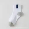 Meias Esportivas Masculinas de Verão Finas de Malha de Cano Médio, Absorventes de Suor e Respiráveis para Basquete, Meias Curtas de Verão para Homens, Meias Zhuji