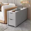 Sala de Estar Minimalista Moderna Sofá de Pie Gabinete Pequeño de Pizarra de Madera Maciza Gabinete de Almacenamiento Sencillo para el Hogar Mesa de Café Pequeña Integrada